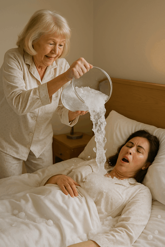 My mother-in-law’s cruelty that morning wasn’t an attack; it was a coded message. That bucket of ice water wasn’t meant to break me. It was meant to break me out. She wasn’t trying to push me out of the family she had welcomed me into. She was trying to save me from it.