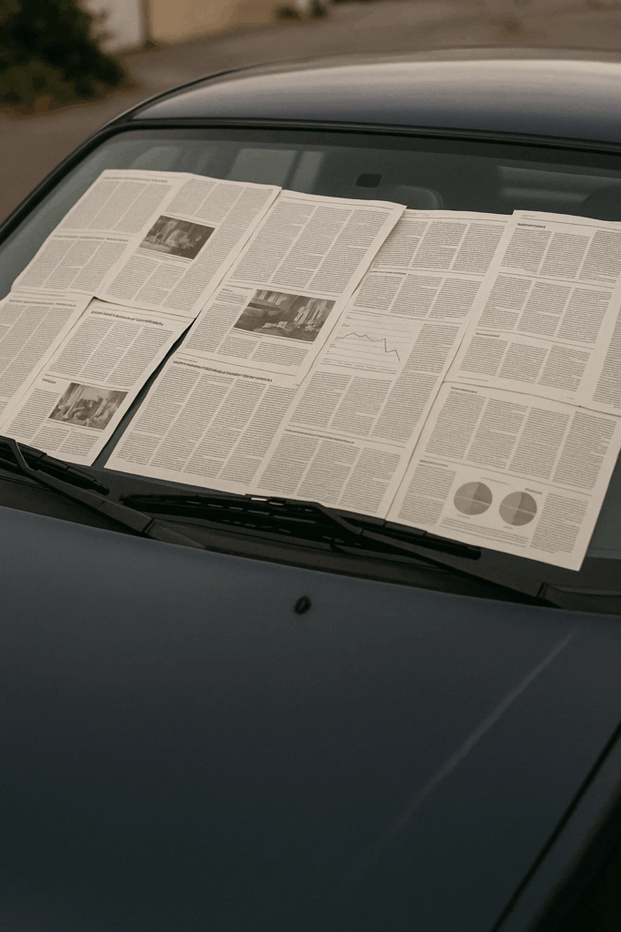 How to Use Newspaper on Your Car Windshield to Prevent Ice Overnight